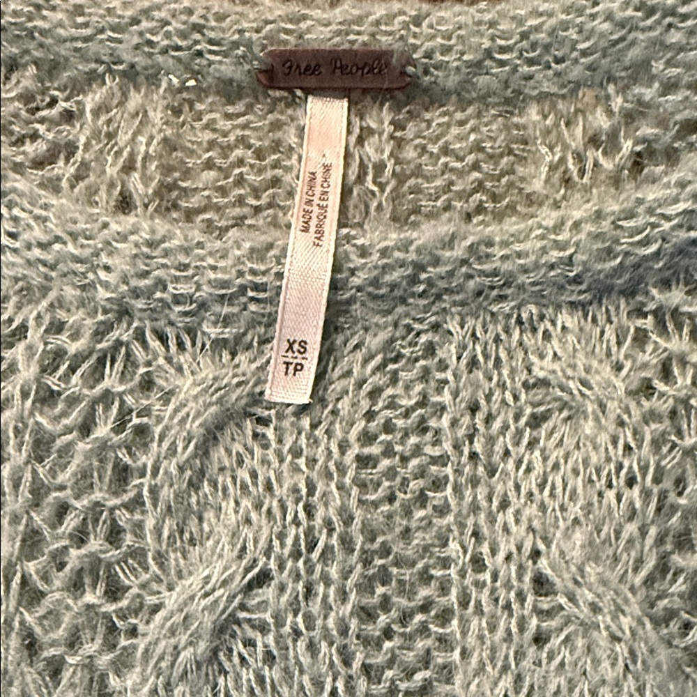 Free People Soft Knit Sweater in Light Gray